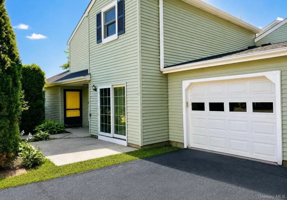 One car garage and patio. One car garage and patio.