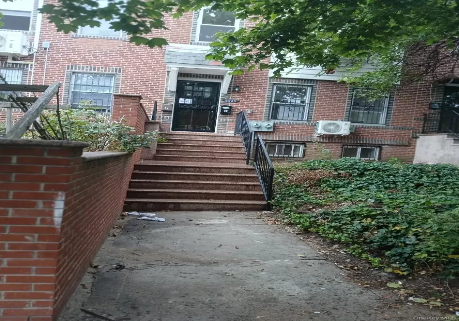 Entrance to property with brick siding Entrance to property with brick siding