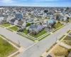Aerial perspective of suburban area Aerial perspective of suburban area