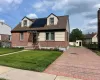 Brick and siding exterior with solar panels Brick and siding exterior with solar panels