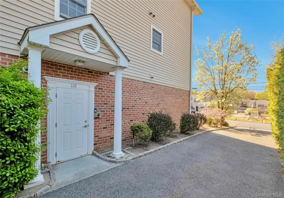 Entrance to property with brick siding Entrance to property with brick siding