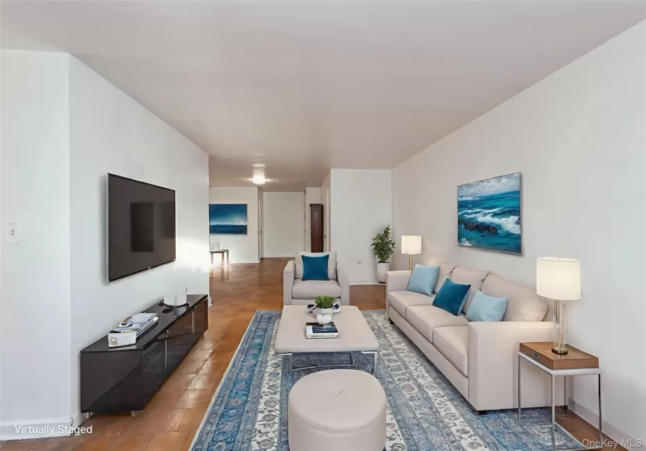 Living area with baseboards Living area with baseboards