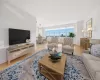 Staged living dining with wall of windows Staged living dining with wall of windows