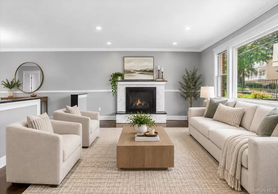 Virtually staged living room Virtually staged living room