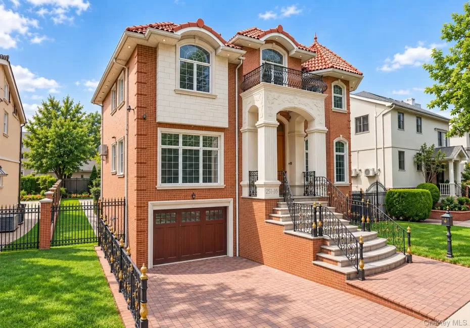 Brick exterior with a terracotta tile roof Brick exterior with a terracotta tile roof