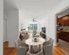 Virtually staged dining living area Virtually staged dining living area