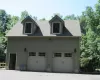 Apartment is above garage. Entrance on the side of garage facing yard. Apartment is above garage. Entrance on the side of garage facing yard.