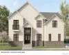 Conceptual exterior design for the to-be-built home. Architectural potential only; not a photograph of a completed home. Smooth stucco and stone, white side-facing garage doors. Conceptual exterior design for the to-be-built home. Architectural potential only; not a photograph of a completed home. Smooth stucco and stone, white side-facing garage doors.