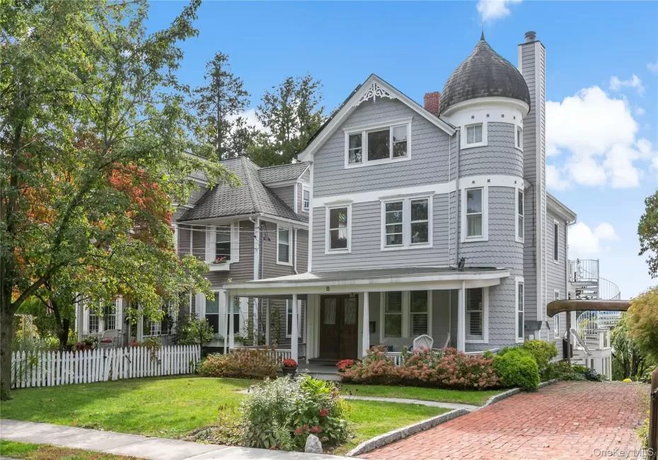 Stately village Victorian with year round views of the Hudson River. Stately village Victorian with year round views of the Hudson River.