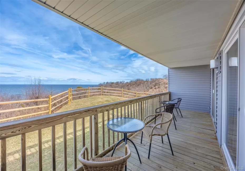 Relax on the deck and enjoy endless Long Island Sound Views. Relax on the deck and enjoy endless Long Island Sound Views.