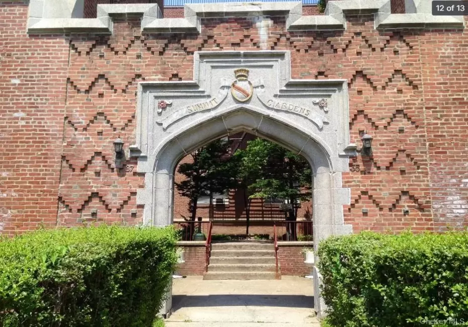 Entrance to property featuring brick siding Entrance to property featuring brick siding