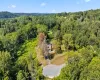 Drone / aerial view of a heavily wooded area Drone / aerial view of a heavily wooded area