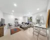 Welcoming Living Room with LED ceiling lights Welcoming Living Room with LED ceiling lights