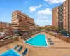 View of pool featuring a city view View of pool featuring a city view