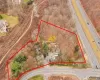 View of property location featuring a major roadway and property parcel outlined View of property location featuring a major roadway and property parcel outlined