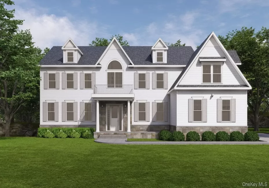View of front of property with a front yard and a shingled roof View of front of property with a front yard and a shingled roof