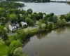 Bird's eye view of a large body of water Bird's eye view of a large body of water