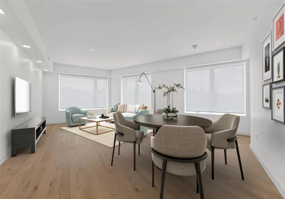 Dining area with light wood-style floors, plenty of natural light, and recessed lighting Dining area with light wood-style floors, plenty of natural light, and recessed lighting