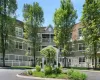 Front of garden style apartments in a courtyard setting Front of garden style apartments in a courtyard setting