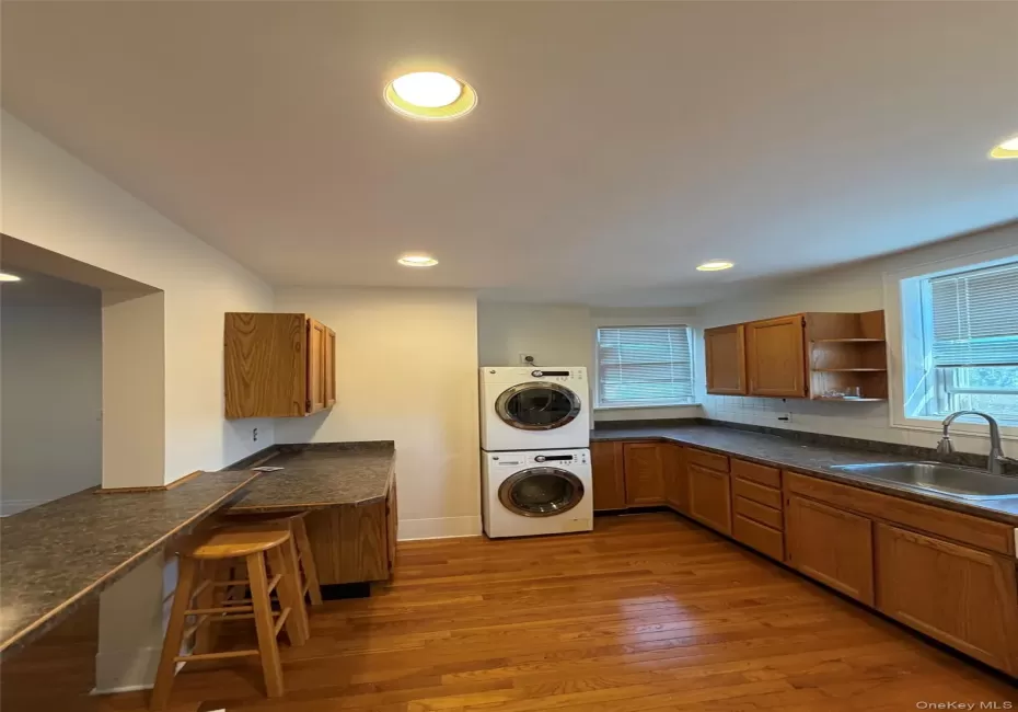 Spacious eat-in kitchen with washer and dryer Spacious eat-in kitchen with washer and dryer