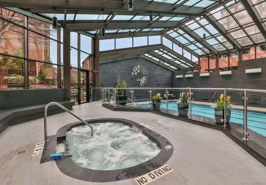 Indoor heated olympic size pool/jacuzzi Indoor heated olympic size pool/jacuzzi