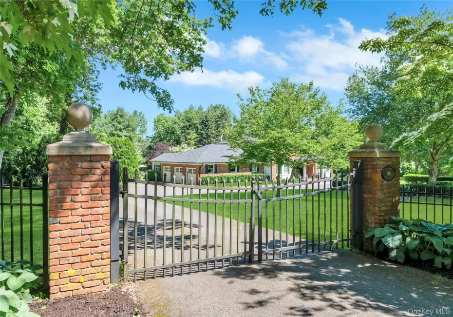 Private entry with an iron cast front gate Private entry with an iron cast front gate