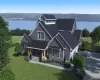 View of front of house featuring a standing seam roof, board and batten siding, a porch, and roof with shingles View of front of house featuring a standing seam roof, board and batten siding, a porch, and roof with shingles