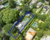 Aerial overview of property's location with nearby suburban area and property parcel outlined Aerial overview of property's location with nearby suburban area and property parcel outlined