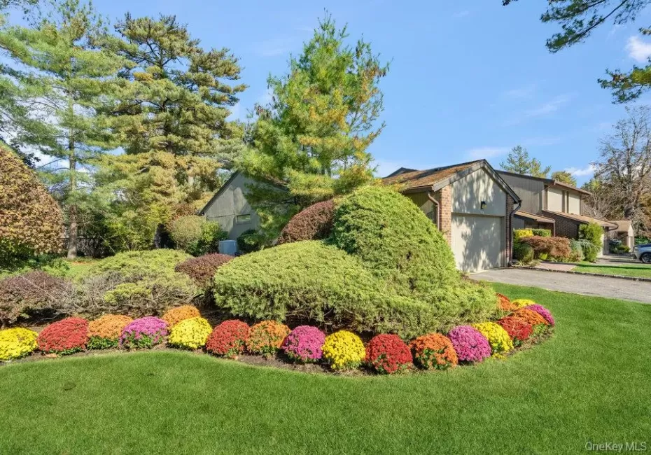 Landscaped front of home Landscaped front of home