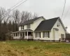 View of front facade with a front yard, covered porch, and roof with shingles View of front facade with a front yard, covered porch, and roof with shingles