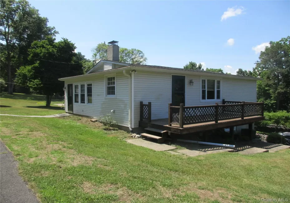 shows entrance by driveway and from deck side shows entrance by driveway and from deck side