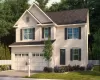 Traditional-style house with an attached garage and driveway Traditional-style house with an attached garage and driveway