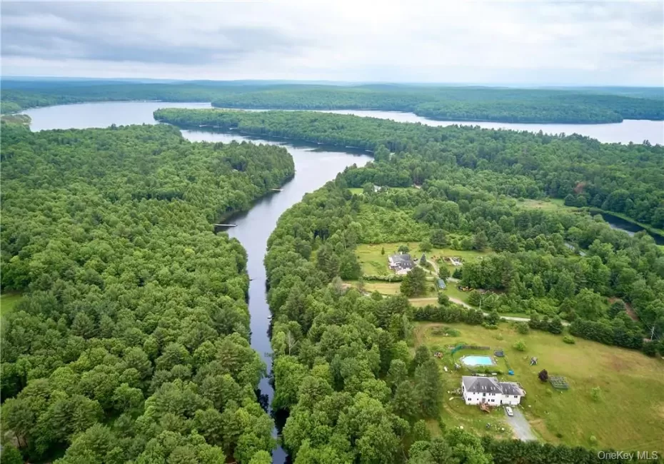 aerial view to lake aerial view to lake