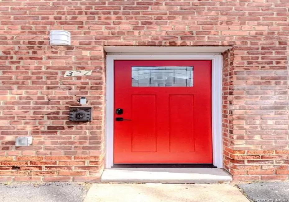 Entrance to property with brick siding Entrance to property with brick siding