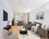 Image is virtually cleared and staged to show the space the apartment has Image is virtually cleared and staged to show the space the apartment has