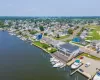 Drone / aerial view of a large body of water Drone / aerial view of a large body of water