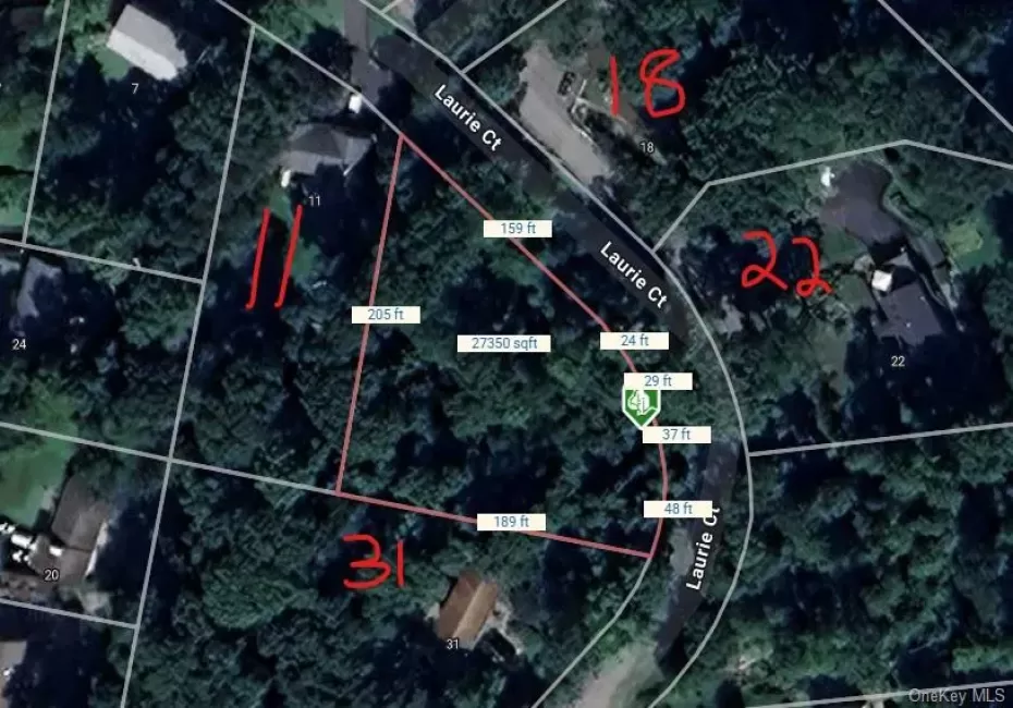 Aerial map of property and surrounding area Aerial map of property and surrounding area