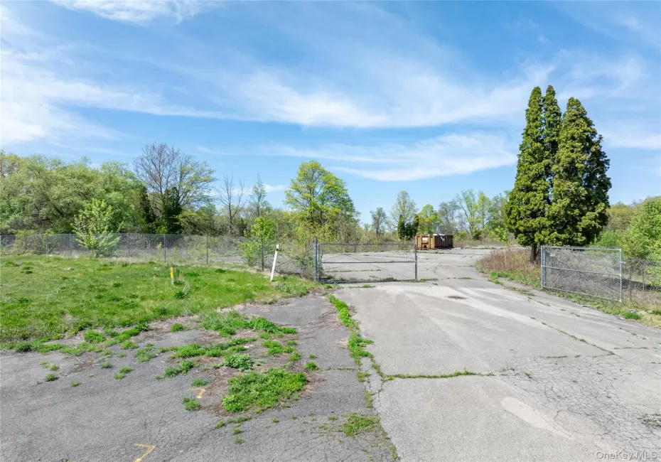 View of road with a gate View of road with a gate