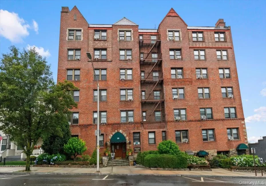 Six story Tudor style building. Six story Tudor style building.