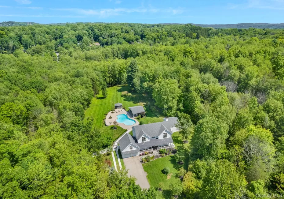 Aerial view of 51 Red Hawk Hollow Road, Wappingers Falls, NY. Aerial view of 51 Red Hawk Hollow Road, Wappingers Falls, NY.
